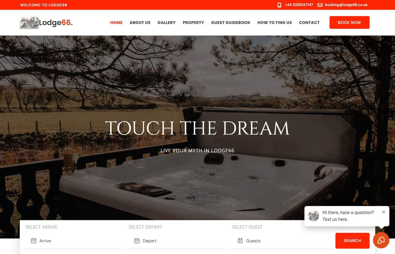 Lodge 66, Boostly direct-booking site