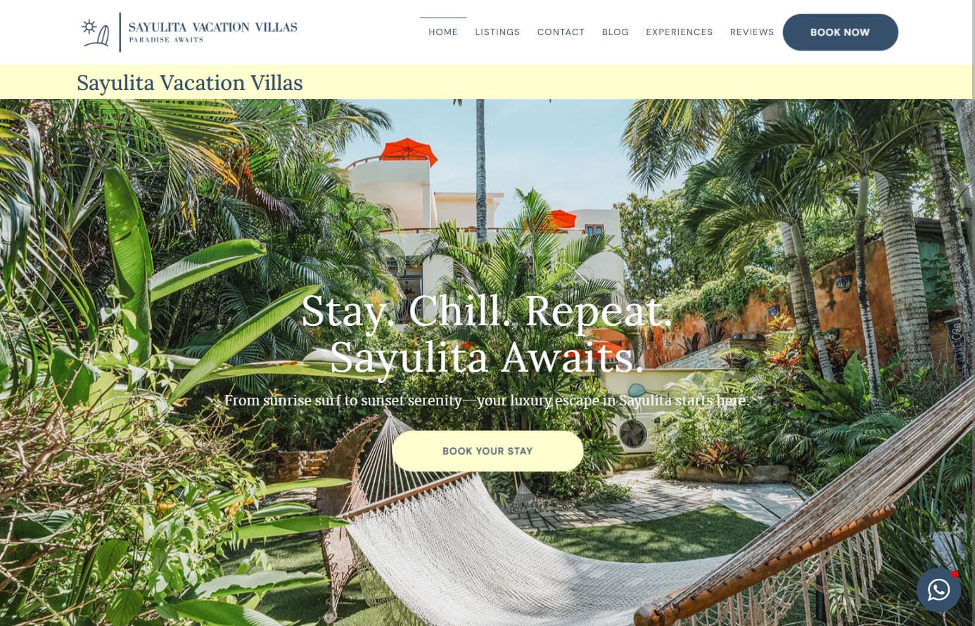 A real direct-booking website Boostly built for a host
